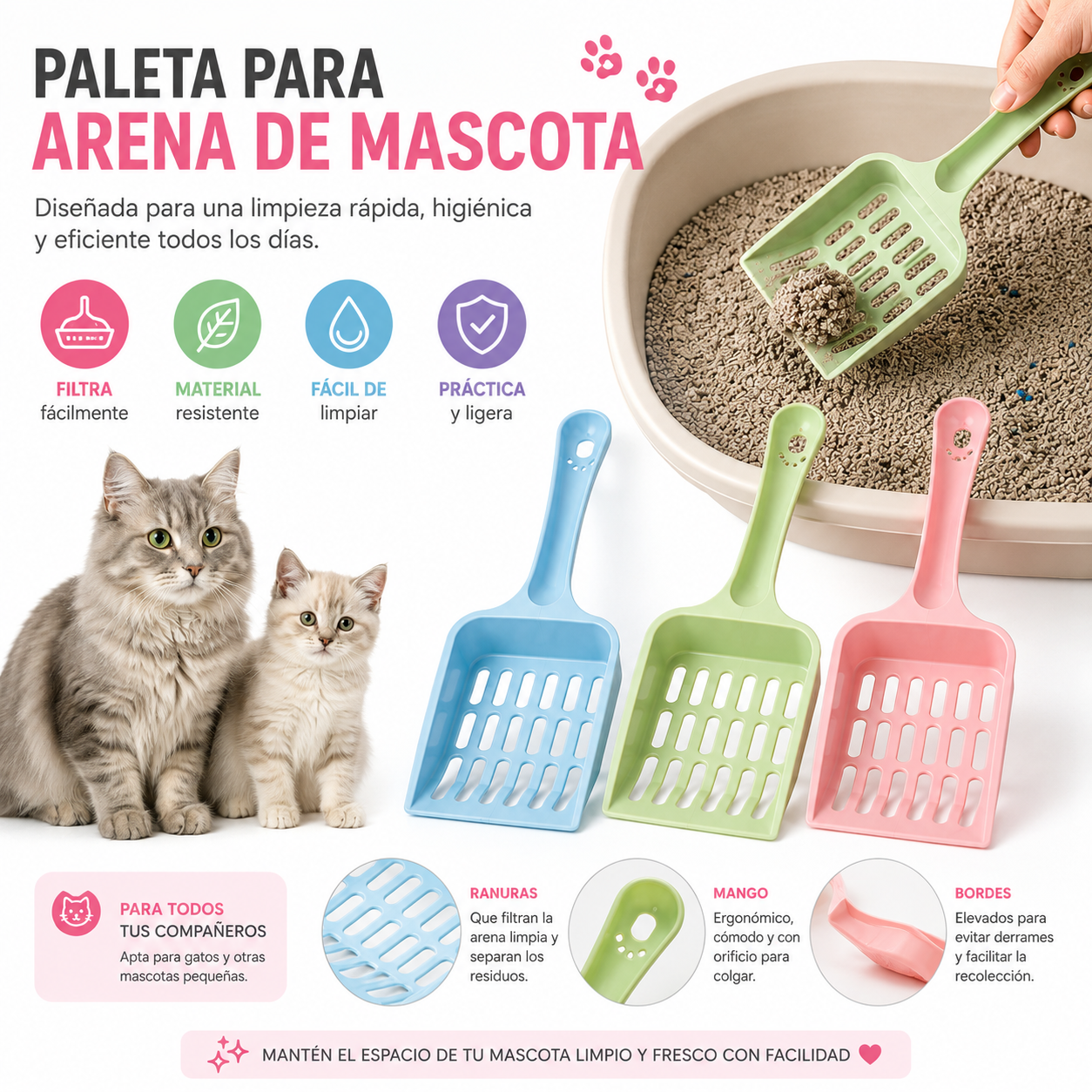 Pala Para Arenero De Gato Mascotas