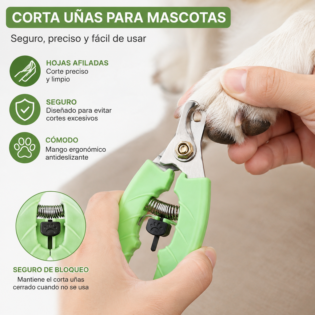 Corta Uñas Para Mascota + 1 Lima
