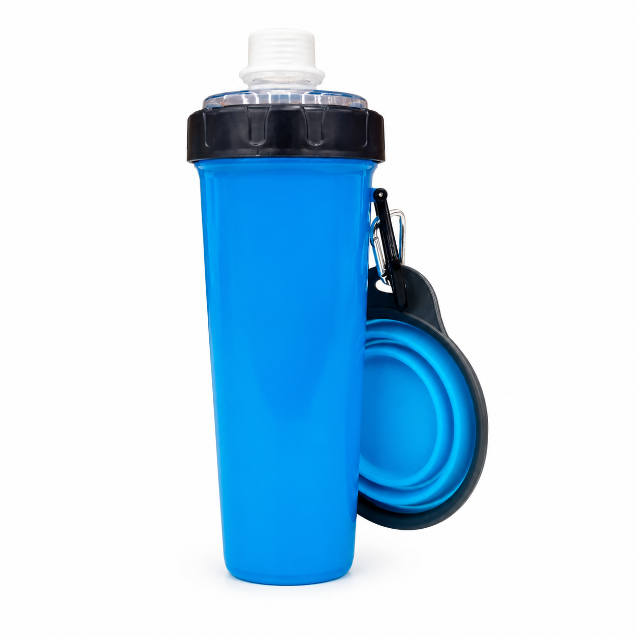 Vaso Para Croquetas y Agua + Plato Plegable de Silicona Chico