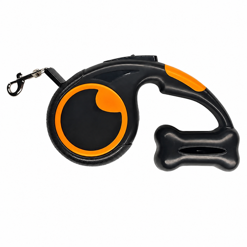 Correa Retráctil De 3mts Con Dispensador Para Bolsas Para Mascota