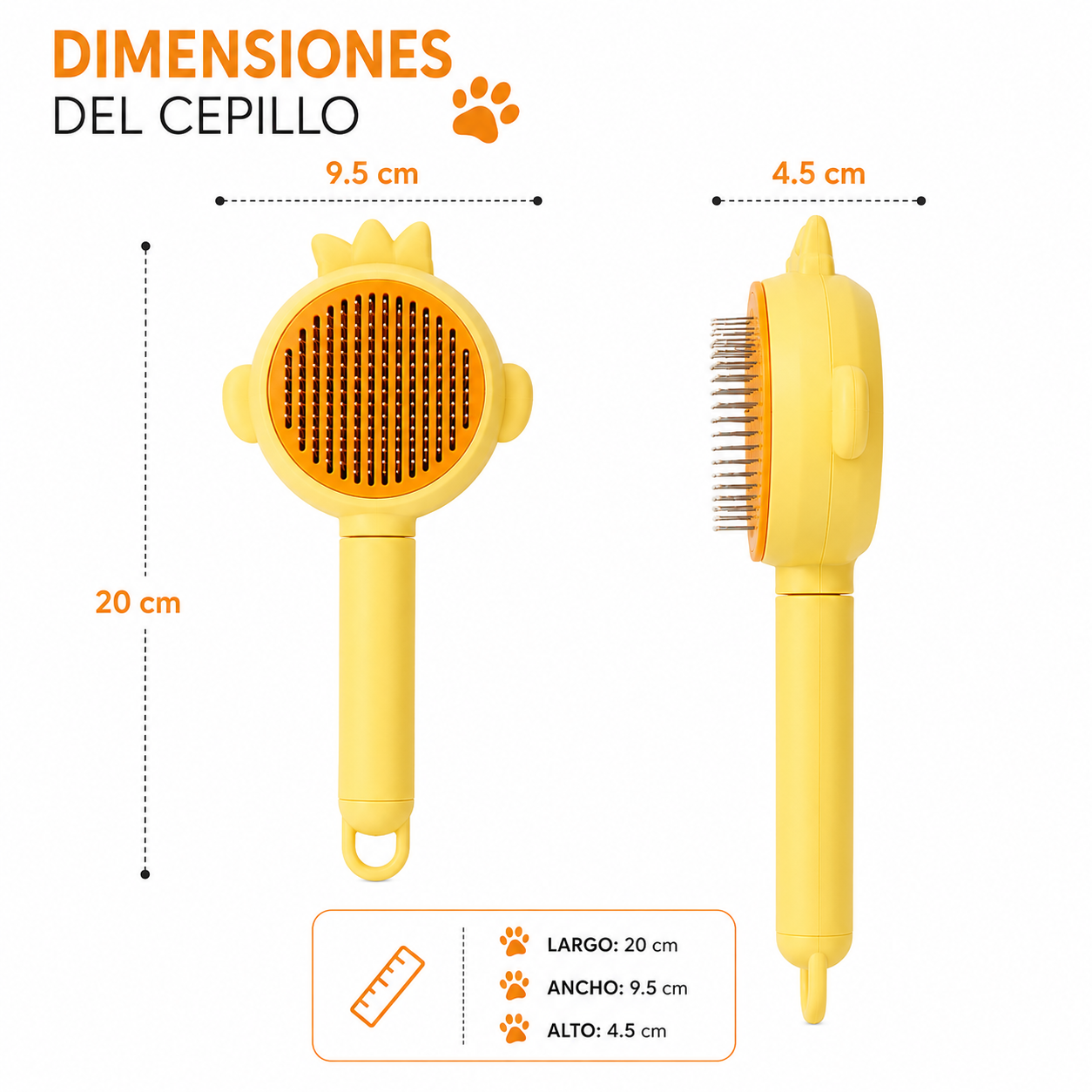 Cepillo Para Mascota Quita Pelo Cerdas De Metal