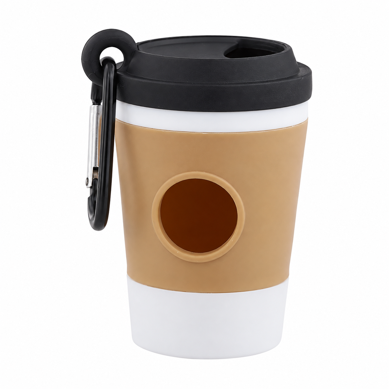 Dispensador De Rollo De Bolsa De Basura Diseño "Vaso de Cafe" Para Mascota