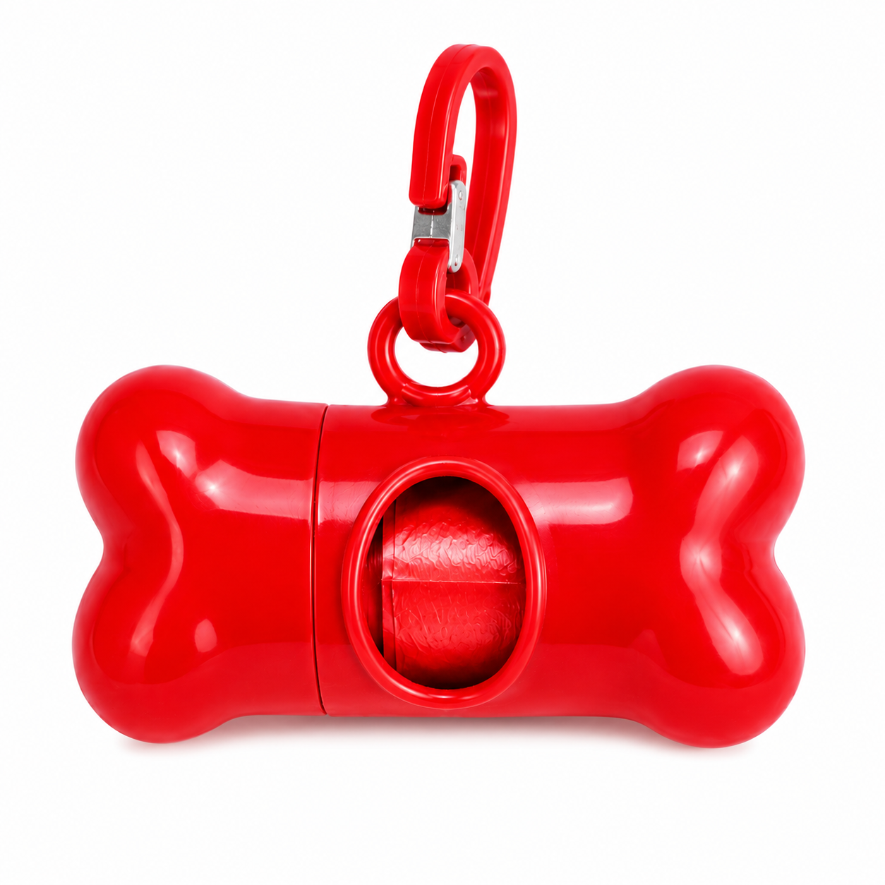 Dispensador De Rollo Diseño "Huesito" + 1 Rollo De Bolsas De Basura Para Mascota