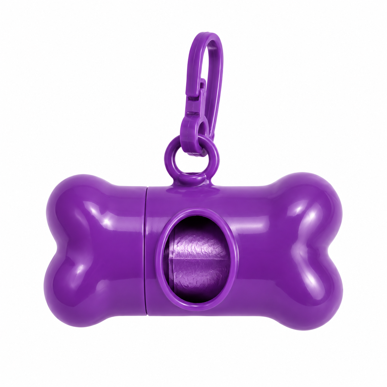 Dispensador De Rollo Diseño "Huesito" + 1 Rollo De Bolsas De Basura Para Mascota