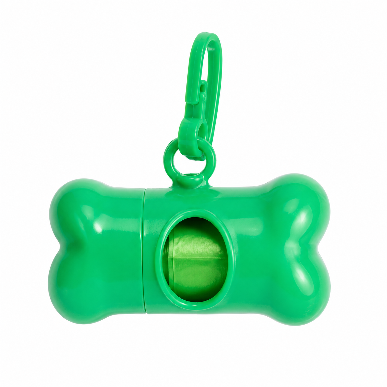 Dispensador De Rollo Diseño "Huesito" + 1 Rollo De Bolsas De Basura Para Mascota