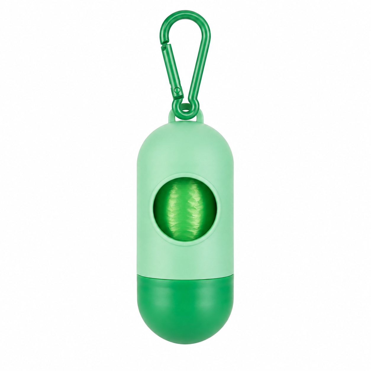 Dispensador De Rollo Diseño "Pildora" + 1 Rollo De Bolsas Para Mascota