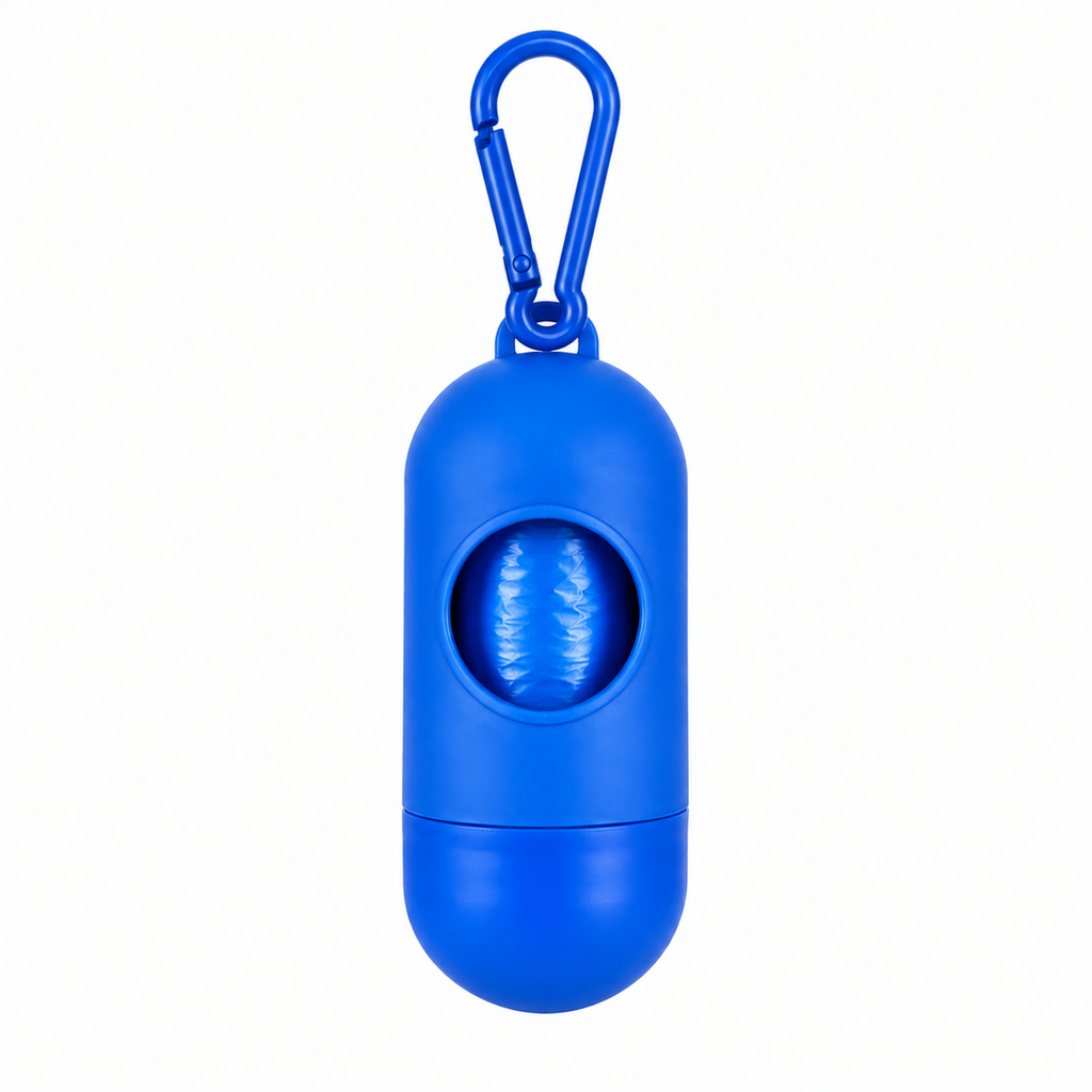 Dispensador De Rollo Diseño "Pildora" + 1 Rollo De Bolsas Para Mascota