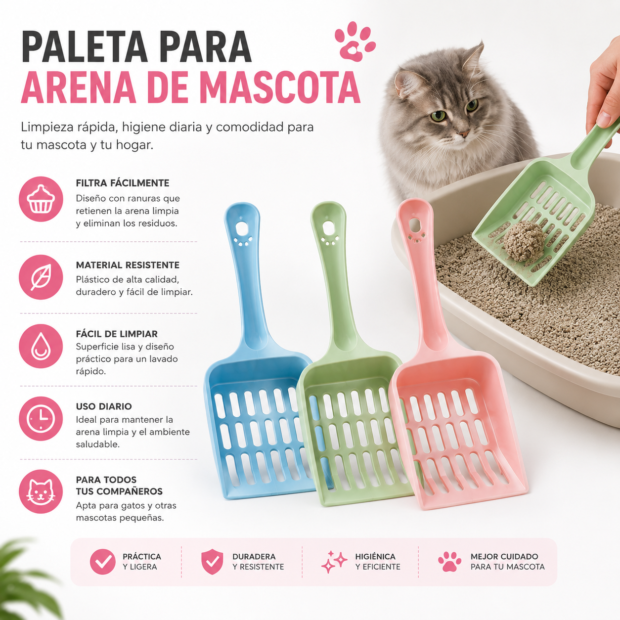 Pala Para Arenero De Gato Mascotas