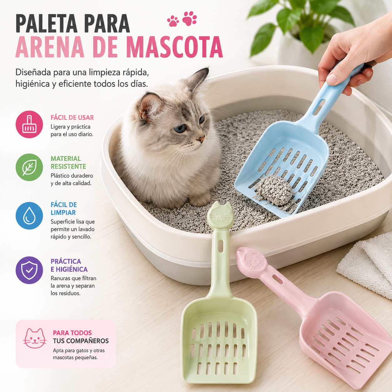Pala Para Arenero De Gato Mascotas